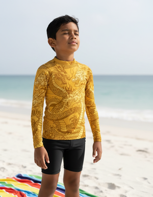 Kids Lemon Yellow Ember kids rashguards