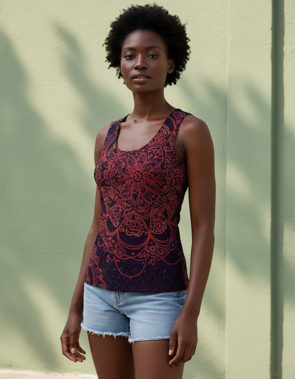 Mandalas women's tank tops