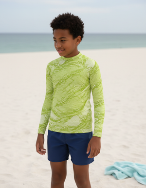 Youth Lime Eclipse youth rashguards