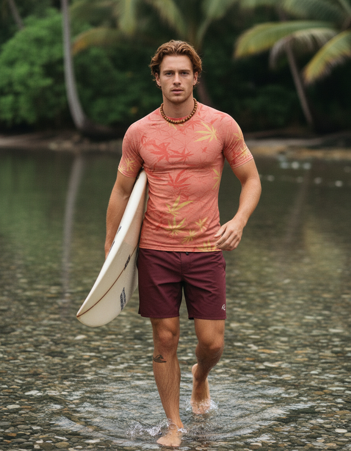 Rashguard — Men's Neon Coral Mizu