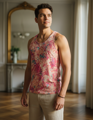 Men's Millennial Pink Glint men's tank tops