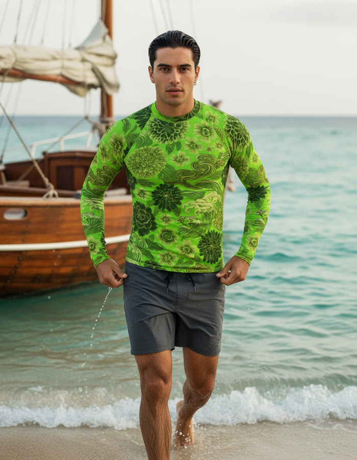 Rashguard — Men's Neon Green Edo