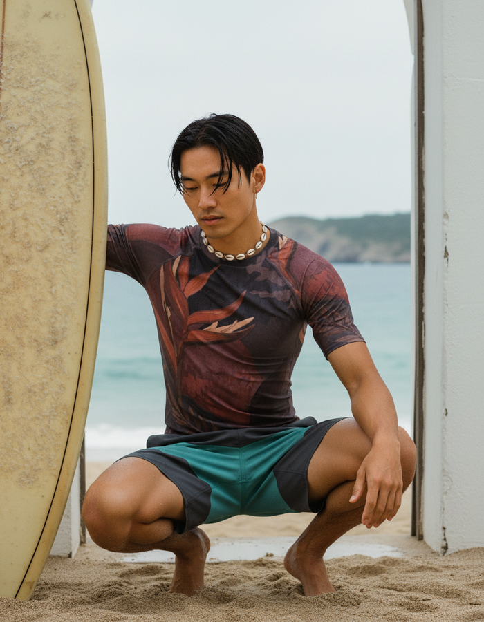 Rashguard — Men's Amaranth Tropique