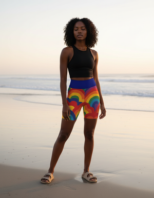 Refract Yoga Shorts Yoga Shorts — Dripper
