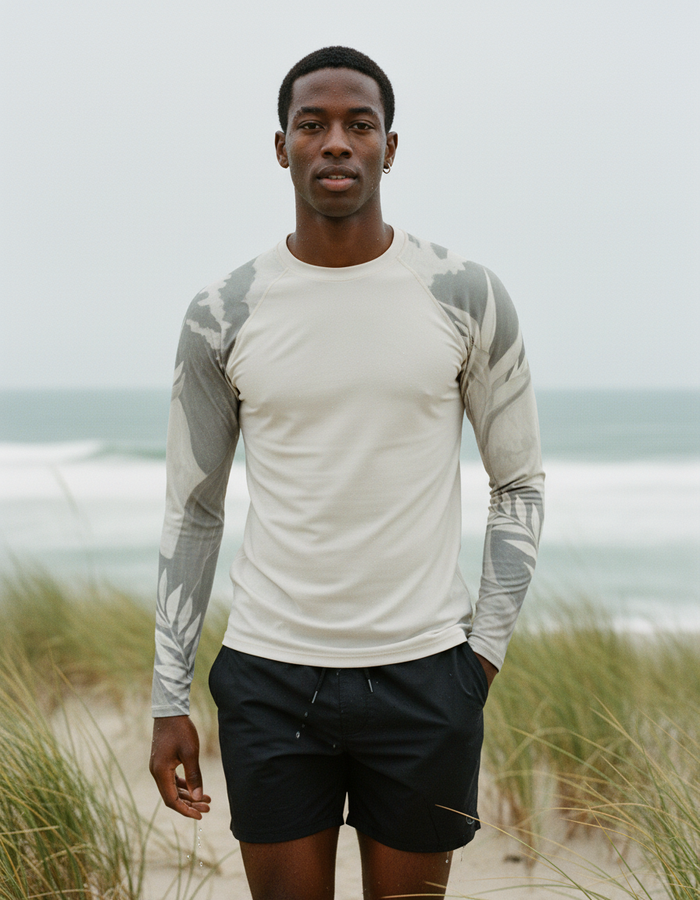 Rashguard — Men's White Onyx Tropique