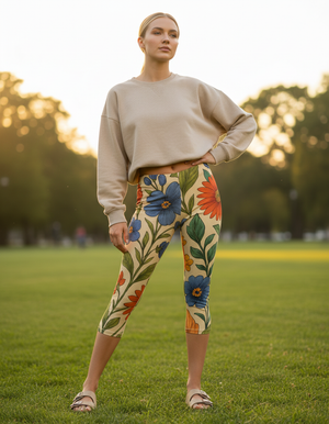 Verdure Leggings Capri Leggings — Dripper
