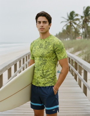 Men's Neon Yellow Kumo men's rashguards
