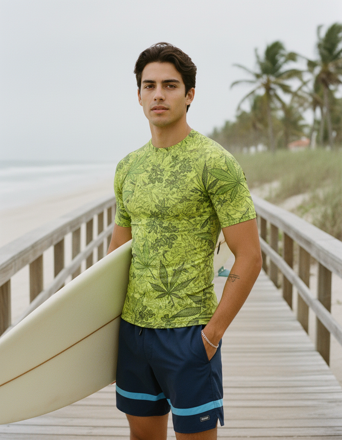 Rashguard — Men's Neon Yellow Kumo