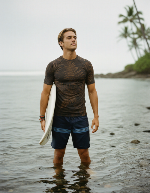 Coffee Bean Emerald Rash Guard