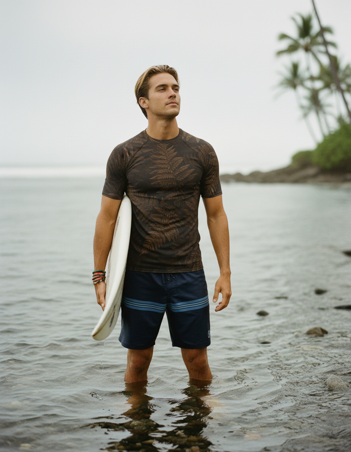 Rashguard — Men's Coffee Bean Emerald