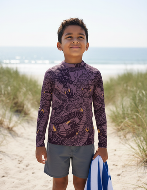 Kids Blackberry Ember kids rashguards