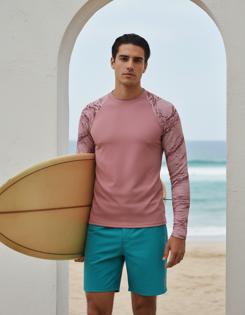 Tea Rose Eclipse Rash Guard Men's Rashguard — Dripper