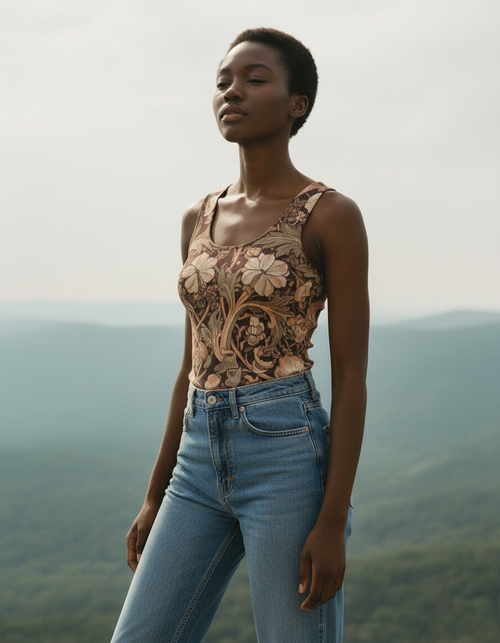Women's Tea Rose Chrysanthemum women's tank tops