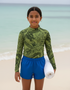 Youth Forest Green Ember youth rashguards