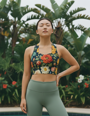 Fleuri longline sports bras
