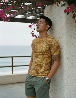 Men's Lemon Yellow Ember men's rashguards