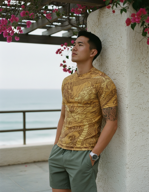 Lemon Yellow Ember Rash Guard Men's Rashguard — Dripper