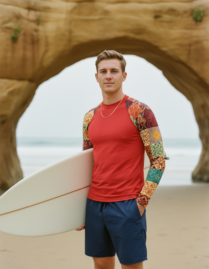 Rashguard — Men's Fiery Red Pulse