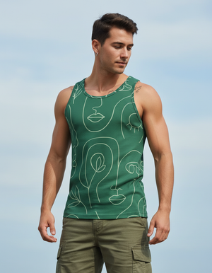 Men's Runway Emerald Elysium tank tops
