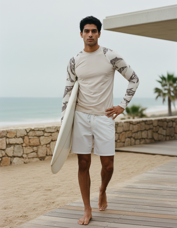 Rashguard — Men's White Onyx Breeze
