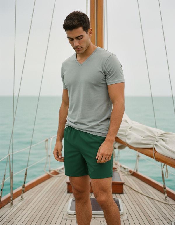 Men's Swim Trunks in Racing Green