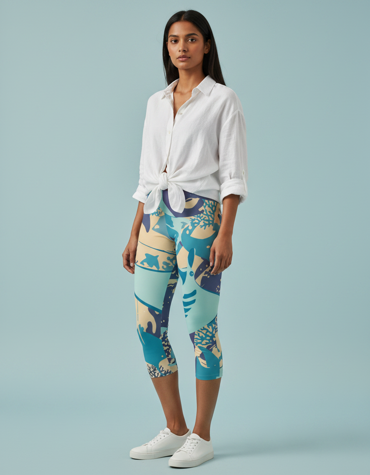 Women's Manta Ray Capri Leggings