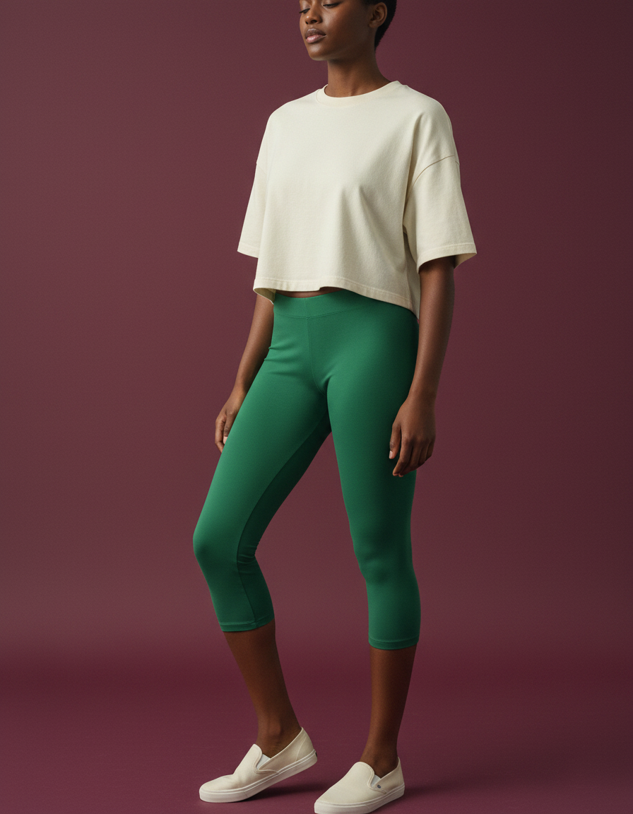 Capri Leggings in Runway Emerald