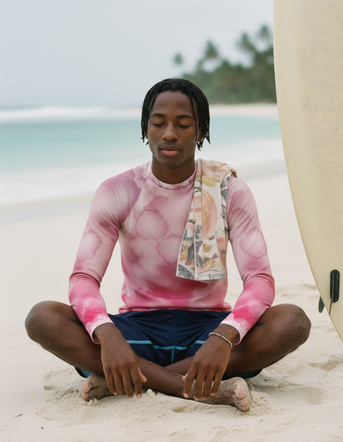 Men's Amaranth Mosaic men's rashguards