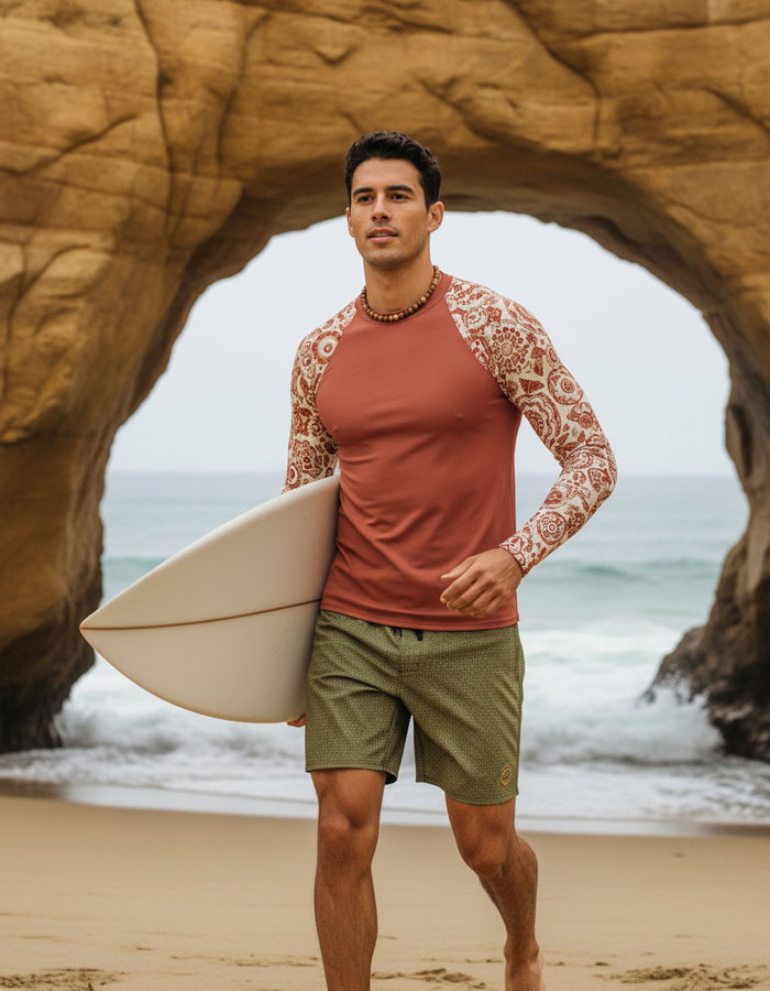 Rashguard — Men's Burnt Sienna
