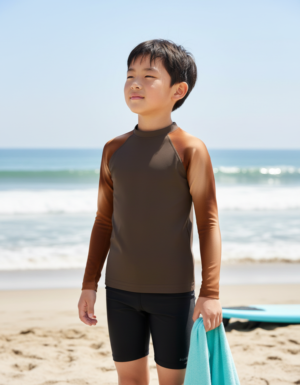 Boys Coffee Bean Chroma Rash Guard