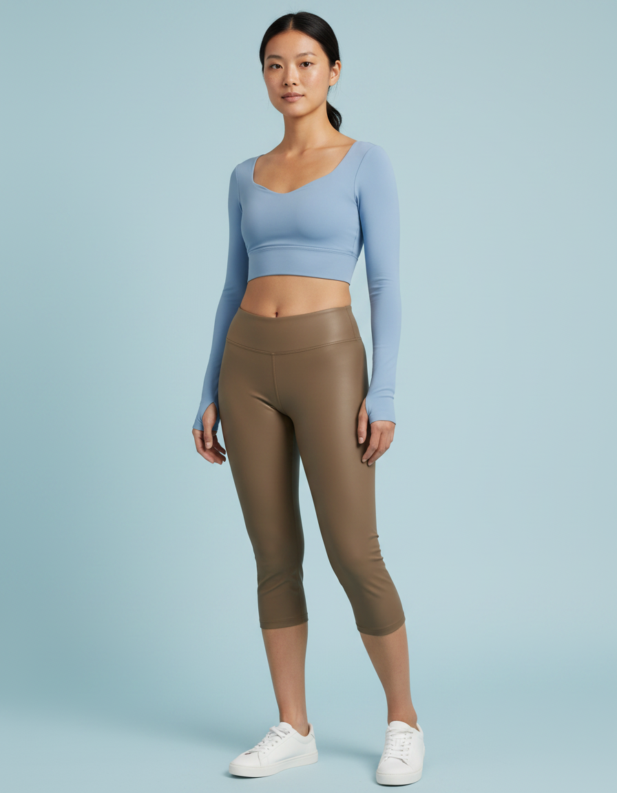 Capri Leggings in Leather