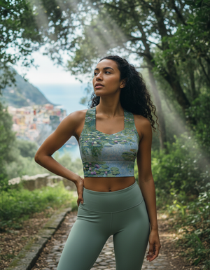 Monet Water Lilies longline sports bras
