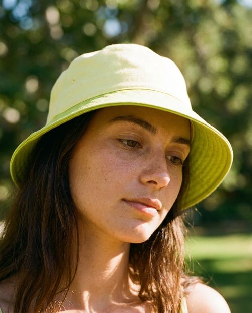 Unisex Runway Chartreuse Berry & Petal Bucket Hat Bucket Hat — Lolekai
