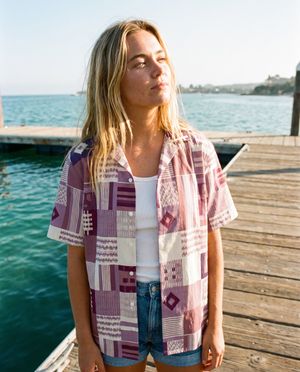 Burnished Lilac Ubuntu women's hawaiian shirts