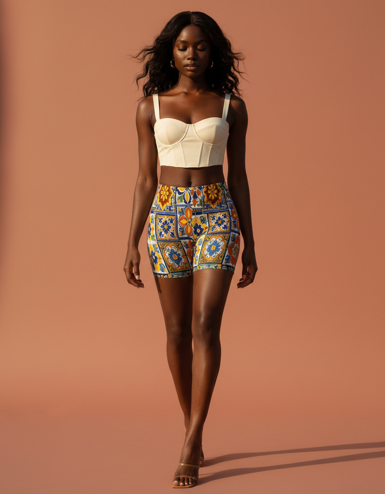 Women's Talavera Tile Short Shorts