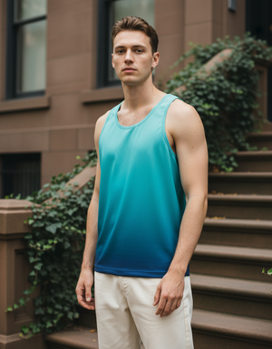 Men's Turquoise Celestia tank tops
