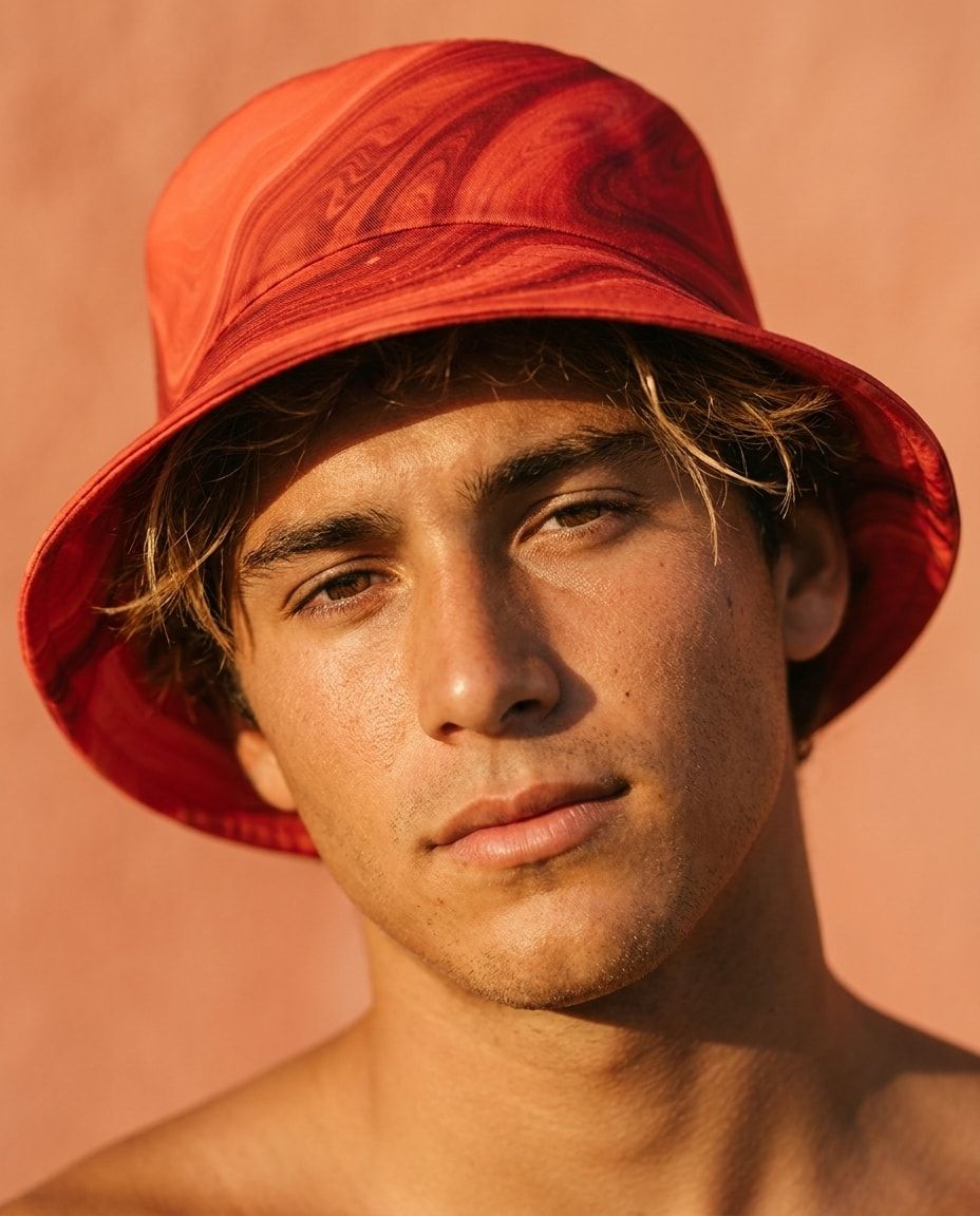 Fiery Red Zephyr bucket hats — view 1 of 2