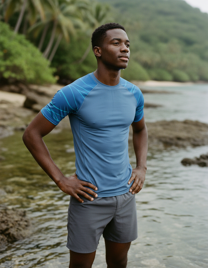 Rashguard — Men's Aqua
