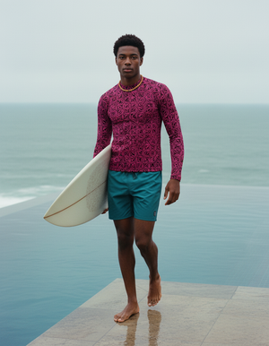 Men's Hot Pink Chord men's rashguards
