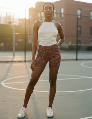 Fiery Red Solstice women's short shorts