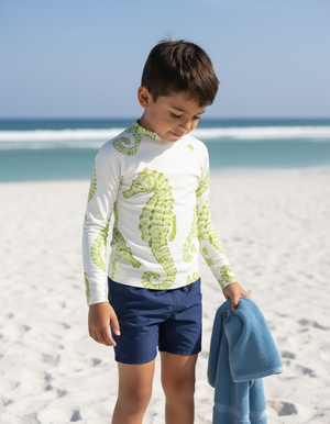 Lime Abyss Rash Guard Kids Rash Guard — Dripper
