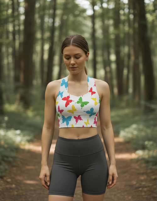Lepidoptera Longline Sports Bra Longline Sports Bra — Dripper