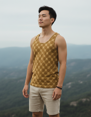 Yellow Yuki Tank Top Men's Tank Top — Dripper