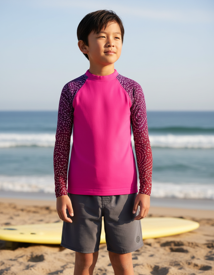 Kids Bandhani Rash Guard
