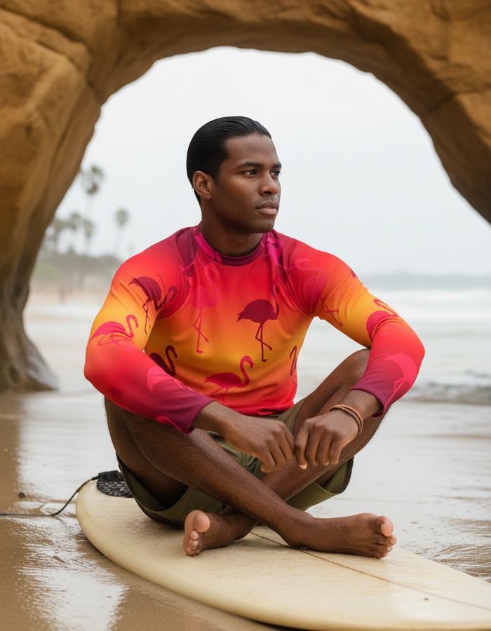Rashguard — Men's Fiery Red Coral