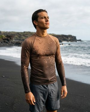 Men's Coffee Bean Riptide men's rashguards