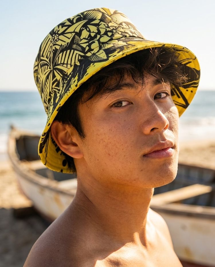 Runway Chartreuse Lani Uli bucket hats