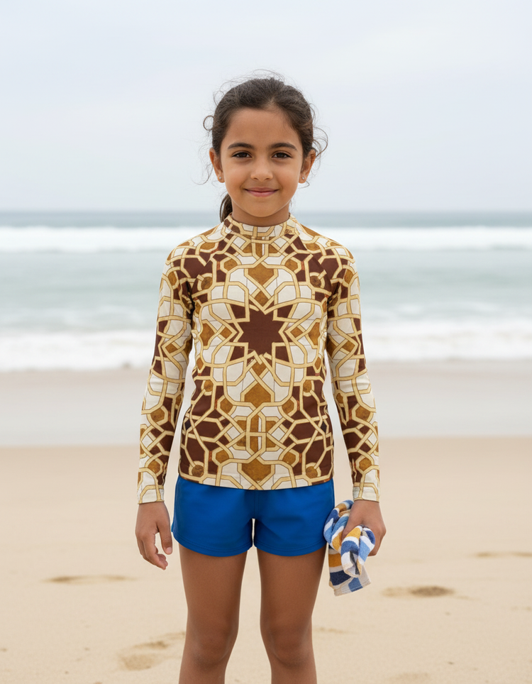Kids Alhambra Patterns Rash Guard