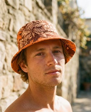 Citrus Orange Lani Uli bucket hats