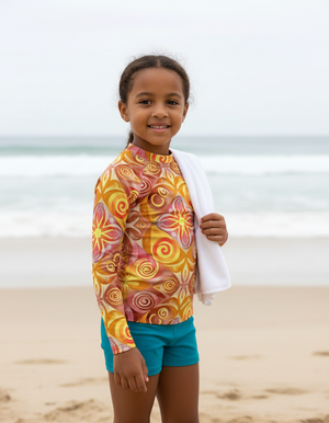 Amber Haze Prism Rash Guard Kids Rash Guard — Dripper
